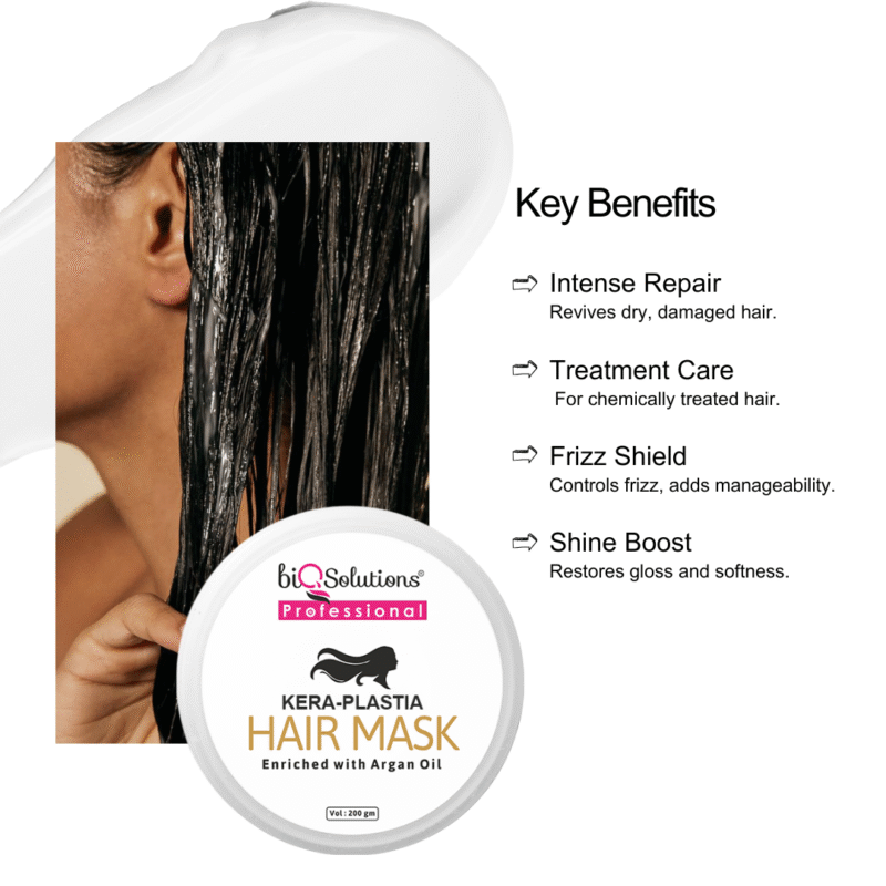 PLASTIA POWER PACK - KERA PLASTIA SHAMPOO 500 ML + HAIR MASK 200 GMS + ARGAN OIL