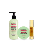 SNAIL STRENGTH & SHINE SET - SNAIL MUCIN AND COLLAGEN SHAMPOO (300ML) + MASK (200G) + ARGAN OIL HAIR SERUM (50 ML)