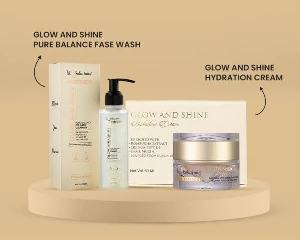 GLOW AND SHINE - PURE BALANCE GEL FACE CLEANSER + GLOW AND SHINE HYDRATION CREAM