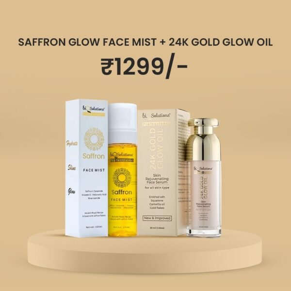 24K GOLD GLOW FACE OIL AND SAFFRON GLOW FACE MIST