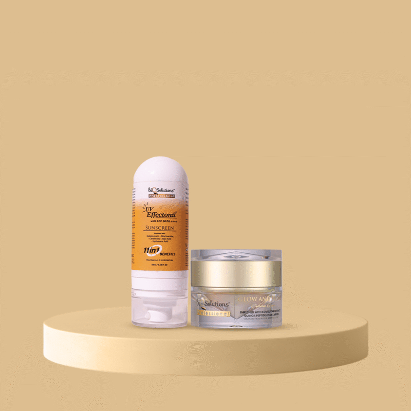 GLOW AND SHINE HYDRATION CREAM + UV EFFECTONIL SUNSCREEN