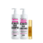 SALON LUXE JUMBO TRIO - KERA PLASTIA SHAMPOO 1 LITRE + KERA PLASTIA CONDITIONER 1 LITRE + ARGAN OIL