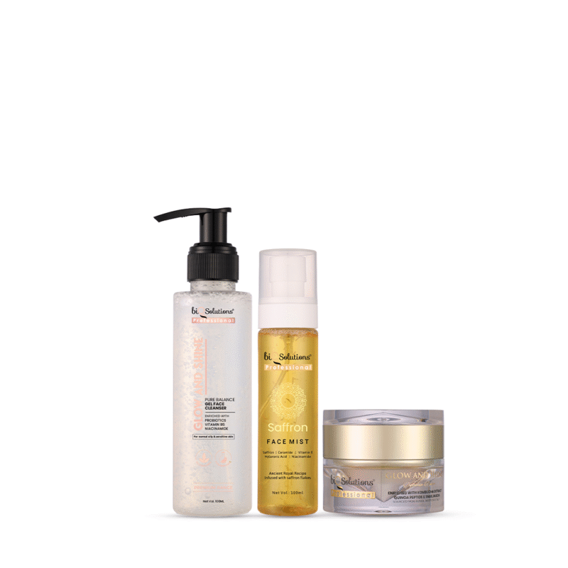 RADIANCE RITUAL SET - PURE BALANCE FACEWASH + SAFFRON MIST + GLOW AND SHINE HYDRATION CREAM