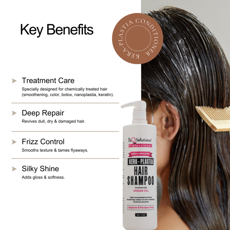 SALON LUXE JUMBO TRIO - KERA PLASTIA SHAMPOO 1 LITRE + KERA PLASTIA CONDITIONER 1 LITRE + ARGAN OIL