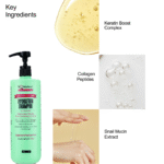 MEGA REPAIR GLOW SET - SNAIL MUCIN AND COLLAGEN SHAMPOO 1 LITRE + SNAIL MUCIN AND COLLAGEN HAIR MASK 200 GMS + GLOW AND SHINE HYDRATION CREAM